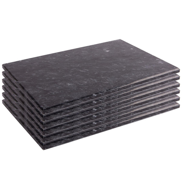nicola spring 30cm x 20cm Rectangle Marble Placemats - Pack of Six