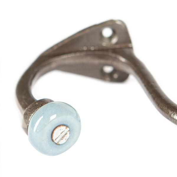 Nicola Spring 30mm X 105mm Grey Ceramic Ball Raw Hat & Coat Hook