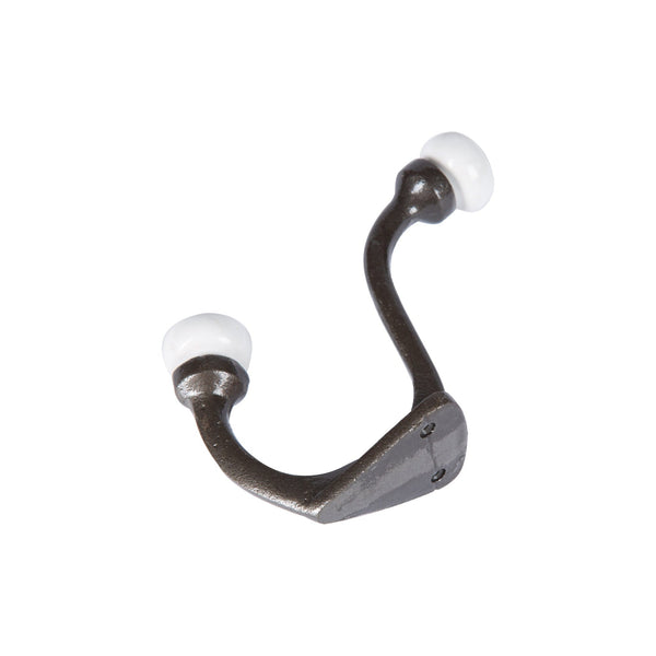 Nicola Spring 30mm X 105mm White Ceramic Ball Raw Hat & Coat Hook