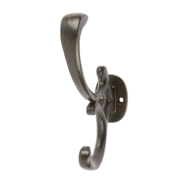 nicola spring 30mm x 130mm Black Ornamental Hat & Coat Hook