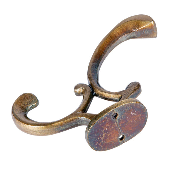 Nicola Spring 30mm X 130mm Brass Ornamental Hat & Coat Hook
