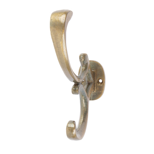 nicola spring 30mm x 130mm Brass Ornamental Hat & Coat Hook