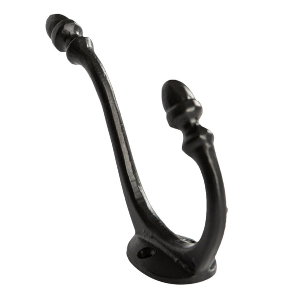 Nicola Spring 30mm X 135mm Black Antique Deco Hat & Coat Hook