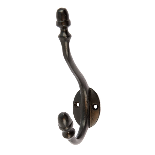 nicola spring 30mm x 135mm Black Antique Deco Hat & Coat Hook