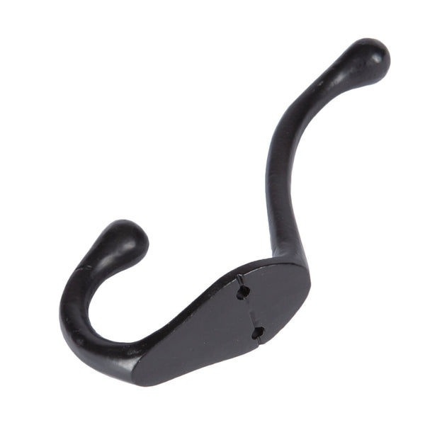 Nicola Spring 30mm X 140mm Black Narrow Hat & Coat Hook