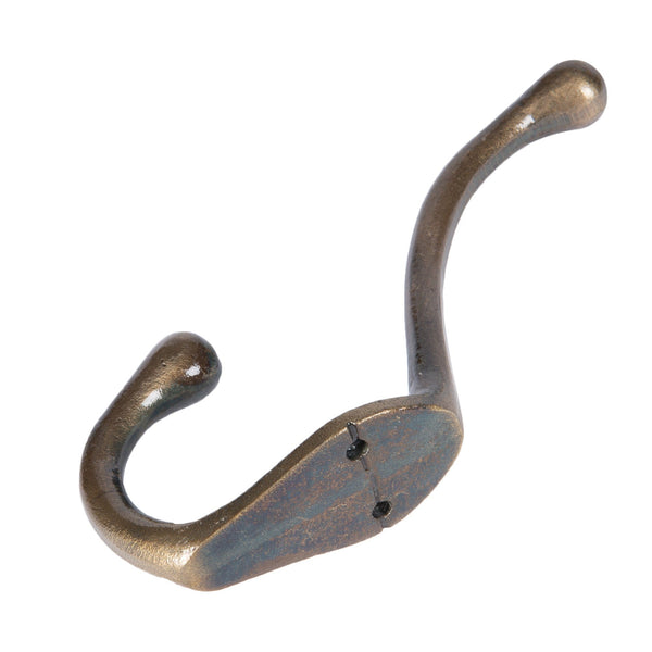 Nicola Spring 30mm X 140mm Brass Narrow Hat & Coat Hook