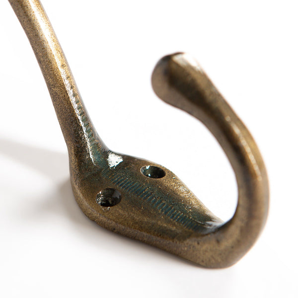 Nicola Spring 30mm X 140mm Brass Narrow Hat & Coat Hook