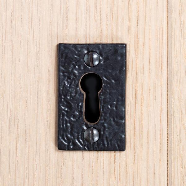 Nicola Spring 30mm X 50mm Black Rectangular Escutcheon Plate