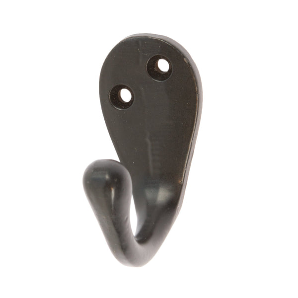 nicola spring 30mm x 55mm Black Narrow Single Robe Hook