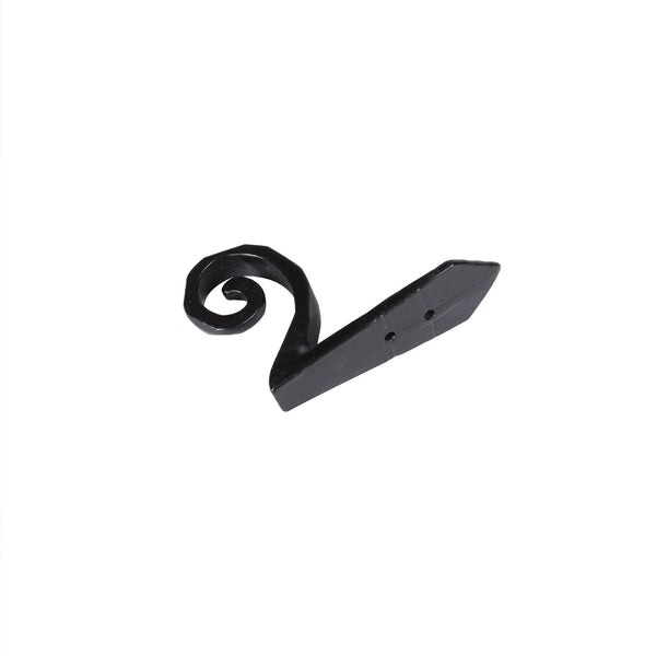 Nicola Spring 30mm X 95mm Black Hammered Scroll Hook