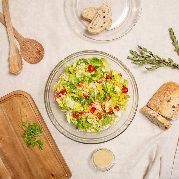 Nicola Spring 31cm Clear Lys Glass Nesting Mixing Bowl