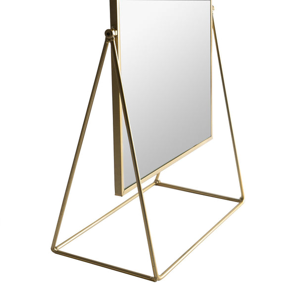 Nicola Spring 32cm X 50cm Gold Square Dressing Table Mirror