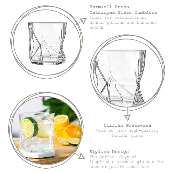 Nicola Spring 330ml Cassiopea Tumbler Glasses - Pack Of Four