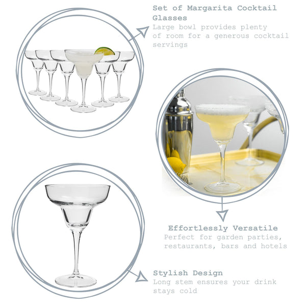 Nicola Spring 330ml Ypsilon Margarita Glasses - Pack Of Six