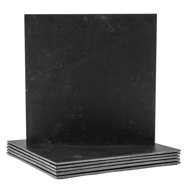 nicola spring 33cm Black Square Linea Slate Placemats - Pack of Six