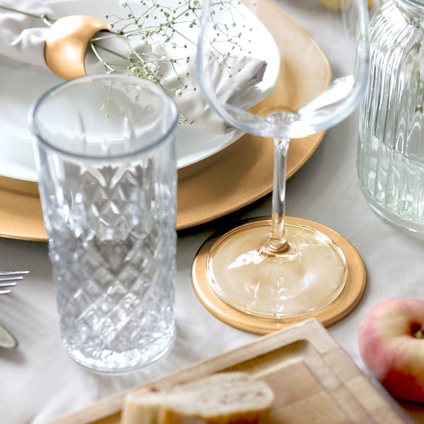 Nicola Spring 33cm Metallic Melamine Charger Plates - Pack Of Six