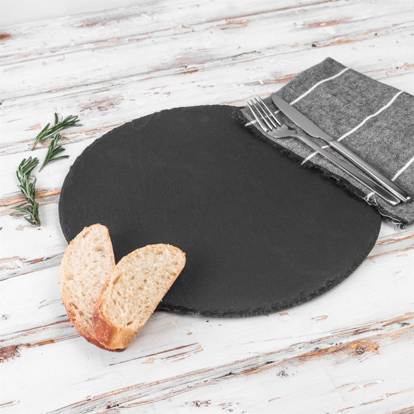 Nicola Spring 33cm Round Slate Placemats - Pack Of Six