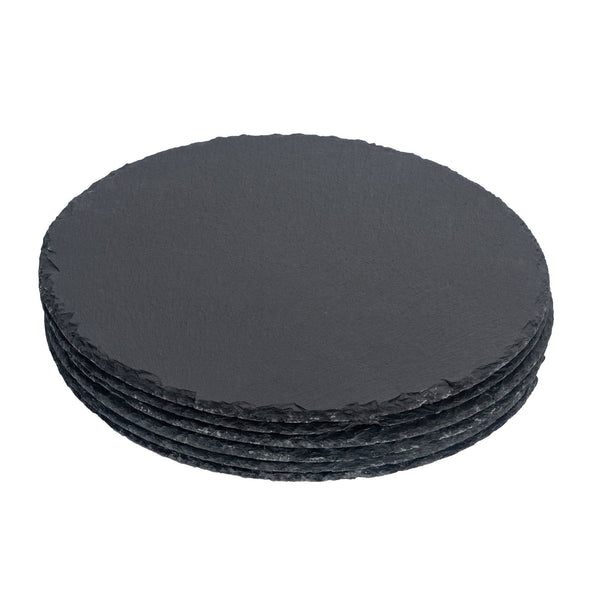 nicola spring 33cm Round Slate Placemats - Pack of Six