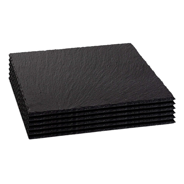 nicola spring 33cm Square Slate Placemats - Pack of Six