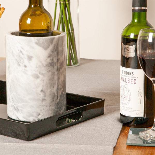 Nicola Spring 34.5cm X 25cm Black Rectangle Lacquer Tray