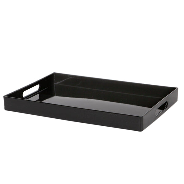 nicola spring 34.5cm x 25cm Black Rectangle Lacquer Tray