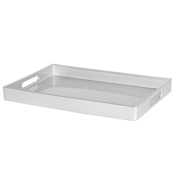 nicola spring 34.5cm x 25cm Silver Rectangle Lacquer Tray