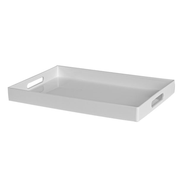 nicola spring 34.5cm x 25cm White Rectangle Lacquer Tray