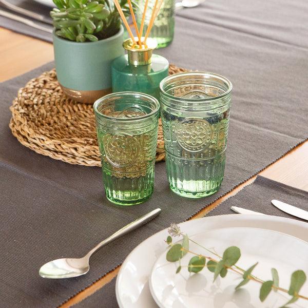 Nicola Spring 340ml Green Romantic Highball Glasses - Pack Of Four