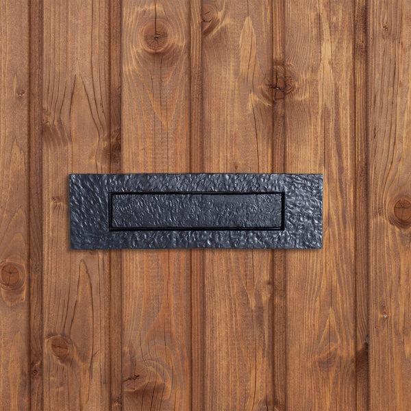 Nicola Spring 340mm X 100mm Black Rustic Letter Plate