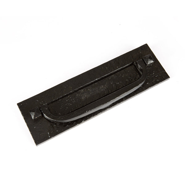 nicola spring 340mm x 105mm Black Antique Letter Plate with Knocker