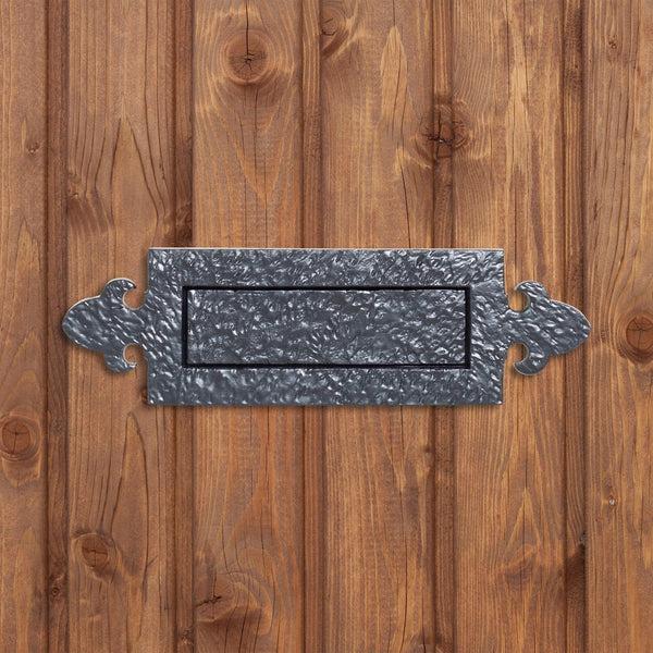 Nicola Spring 345mm X 105mm Black Fleur De Lis Letter Plate