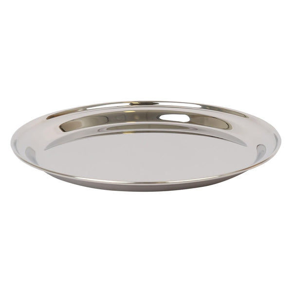 nicola spring 35.5cm Round Stainless Steel Serving Tray