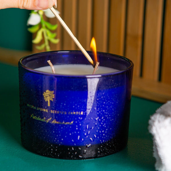 Nicola Spring 350g Double Wick Patchouli & Rosewood Soy Wax Scented Candle