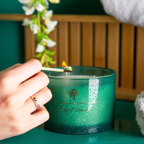 Nicola Spring 350g Double Wick Sage & Seasalt Soy Wax Scented Candle