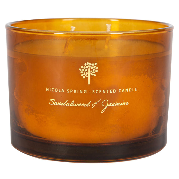 nicola spring 350g Double Wick Sandalwood & Jasmine Soy Wax Scented Candle