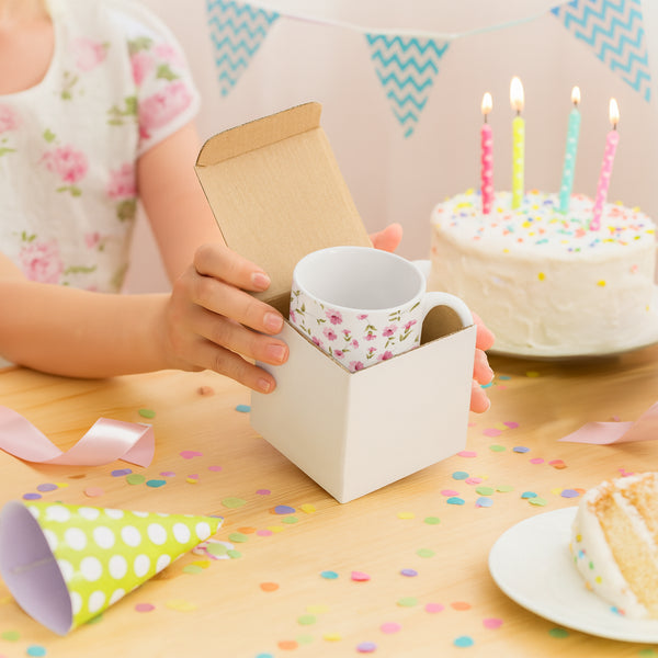 Nicola Spring 350ml Blank Stoneware Sublimation Mugs - White - Pack Of 6