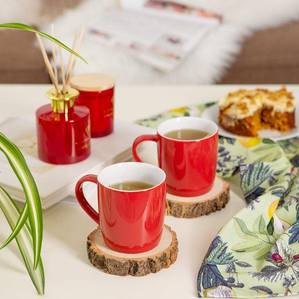 Nicola Spring 350ml Coloured Coffee Mugs - Pack Of Six