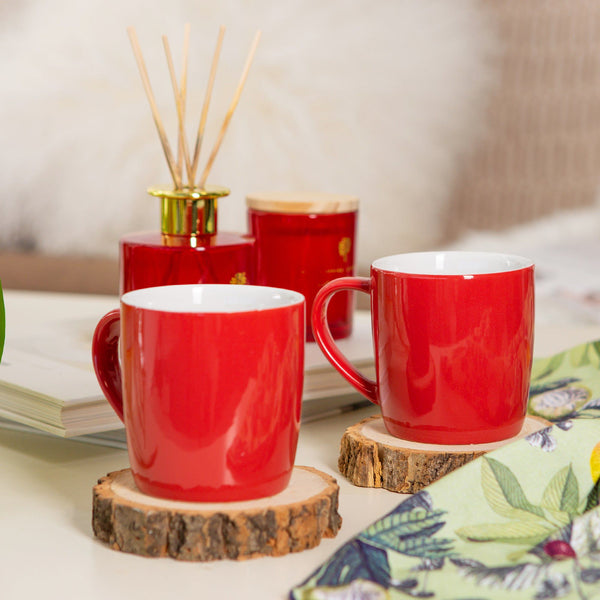 Nicola Spring 350ml Coloured Coffee Mugs - Pack Of Six