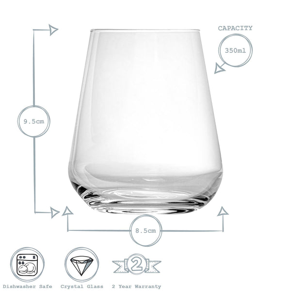 Nicola Spring 350ml Inalto Uno Tumbler Glasses - Pack Of Six