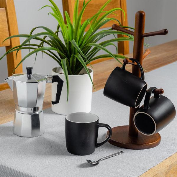 Nicola Spring 350ml Matt Coloured Coffee Mugs - Pack Of Six