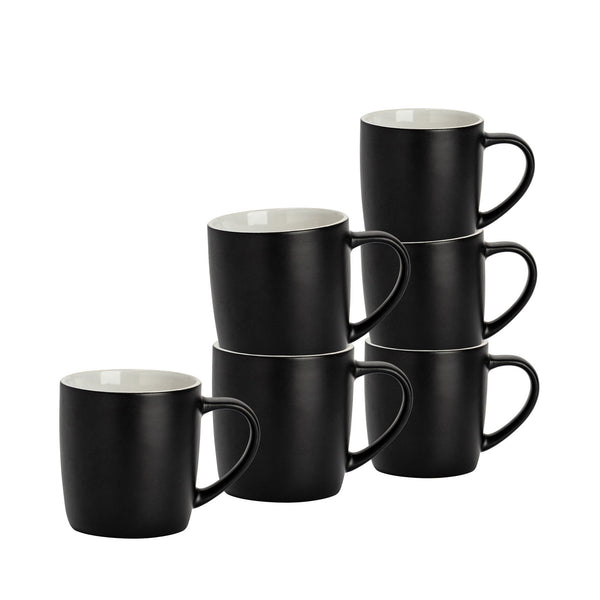 nicola spring 350ml Matt Coloured Coffee Mugs - Pack of Six