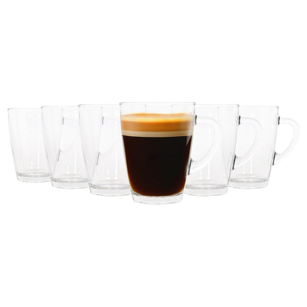 nicola spring 350ml Vega Glass Coffee Cups - Pack of Six
