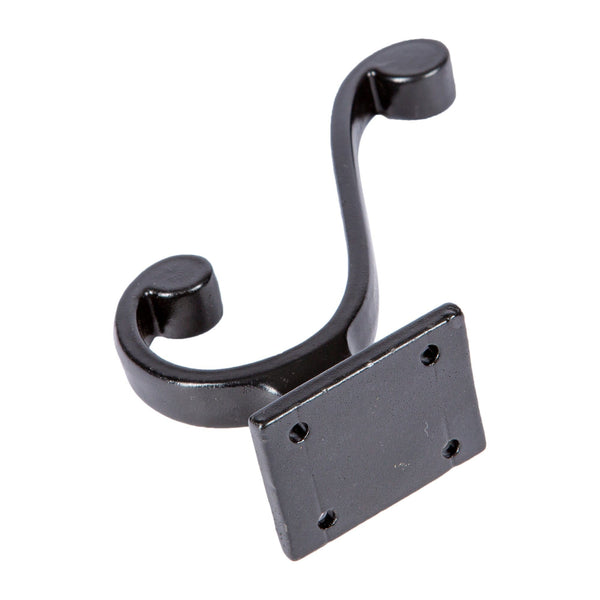 Nicola Spring 35mm X 105mm Black Square Back Hat & Coat Hook
