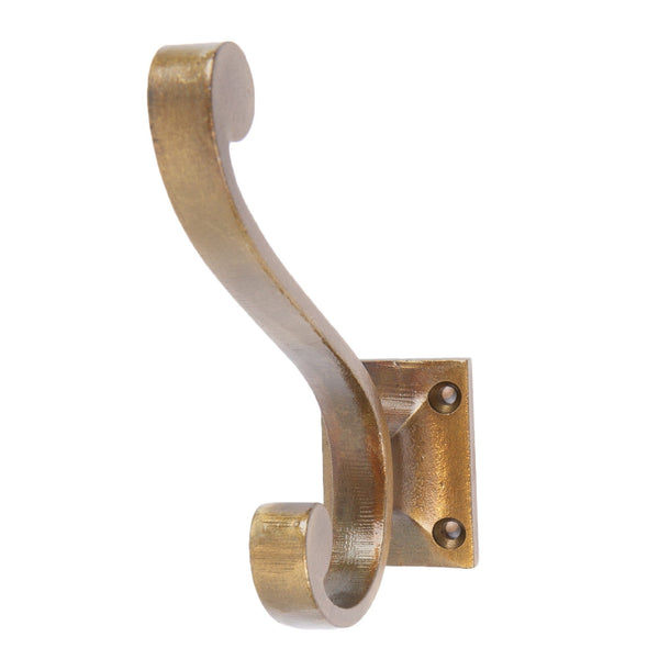 nicola spring 35mm x 105mm Brass Square Back Hat & Coat Hook