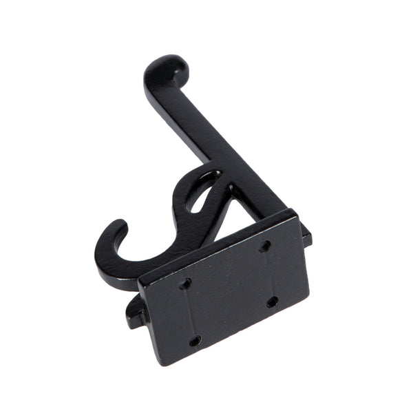 Nicola Spring 35mm X 70mm Black Ornate Flat Top Hat & Coat Hook