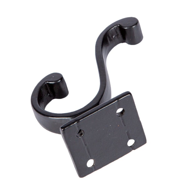 Nicola Spring 35mm X 80mm Black Square Back Hat & Coat Hook