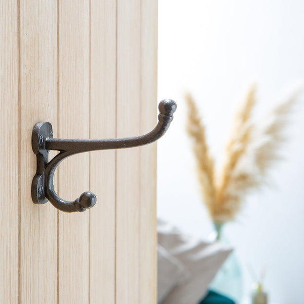 Nicola Spring 35mm X 85mm Flat Top Ball End Brass Hat & Coat Hook