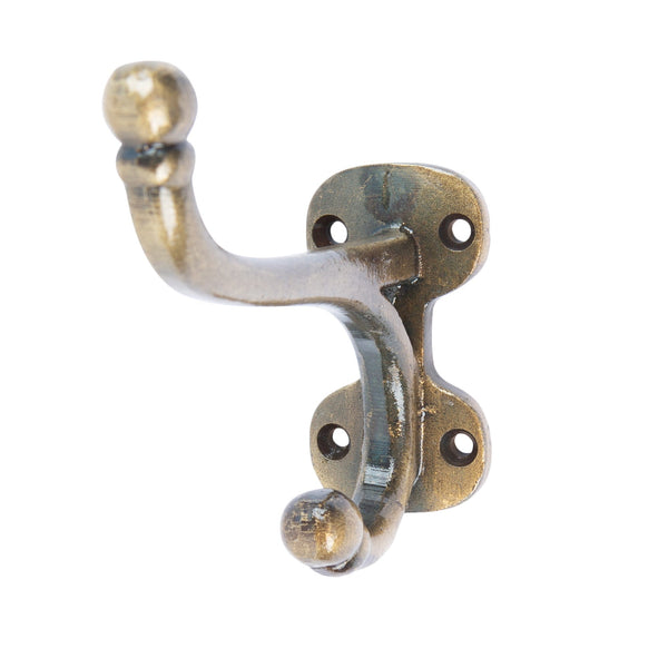 nicola spring 35mm x 85mm Flat Top Ball End Brass Hat & Coat Hook