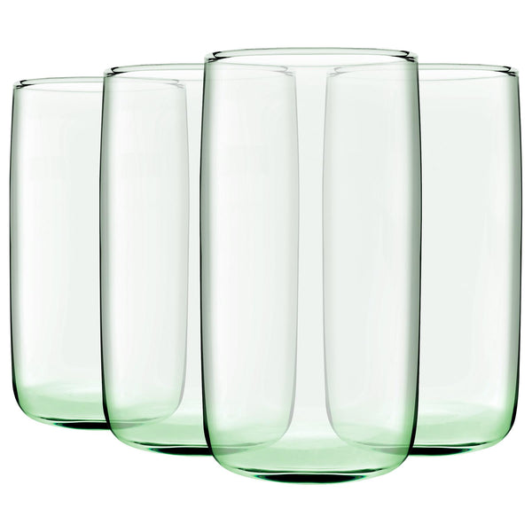 nicola spring 365ml Aware Iconic Recycled Highball Glasses - Green - Pack of Four