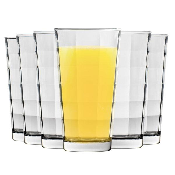nicola spring 365ml Cube Highball Glasses - Pack of Six